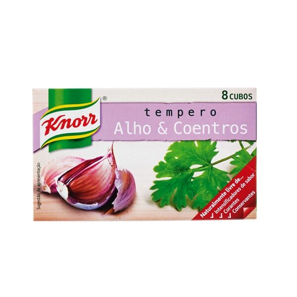 Knorr Temp. Alho/Coentro Cubos 8Un