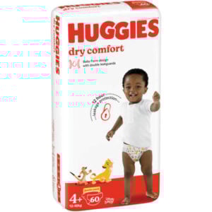 Huggies Dry Confort Fraldas Jumbo Nrº4+ 60Un
