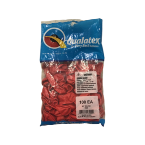 5 INCH LATEX PLAIN RND RED 10