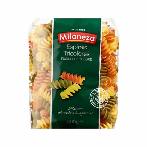 Massa Espirais Fusilli Tricolor Milanesa 500g