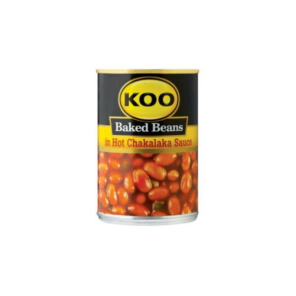 KOO - BAKED BEANS IN HOT CHAKALAKA SAUCE 410G