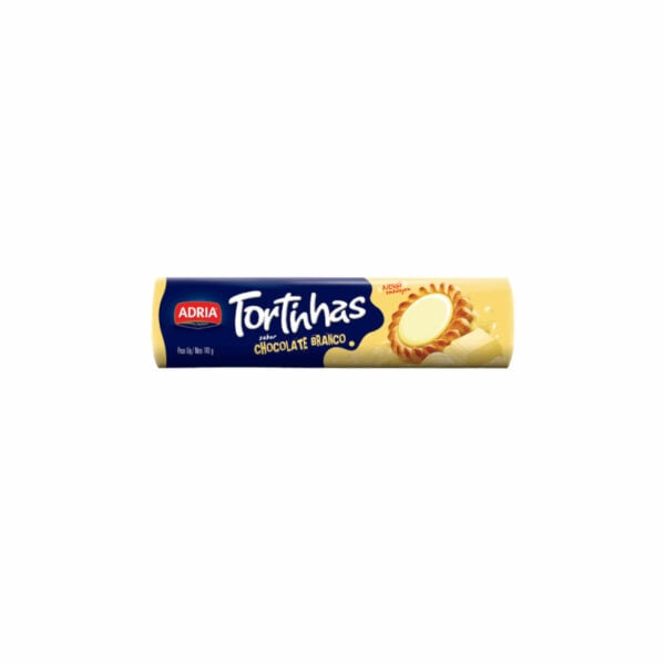 BOLACHA TORTINHAS CHOCOLATE BRANCO ADRIA 140GR