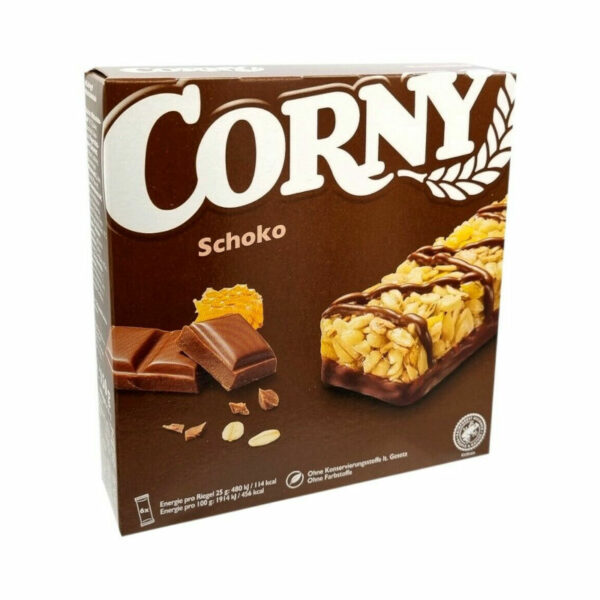 Barras de cereais Corny de Chocolate de Leite 6x25GR