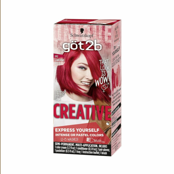 GOT2B- Cores criativas (TINTA SEMI-PERMANENTE): Luscious red