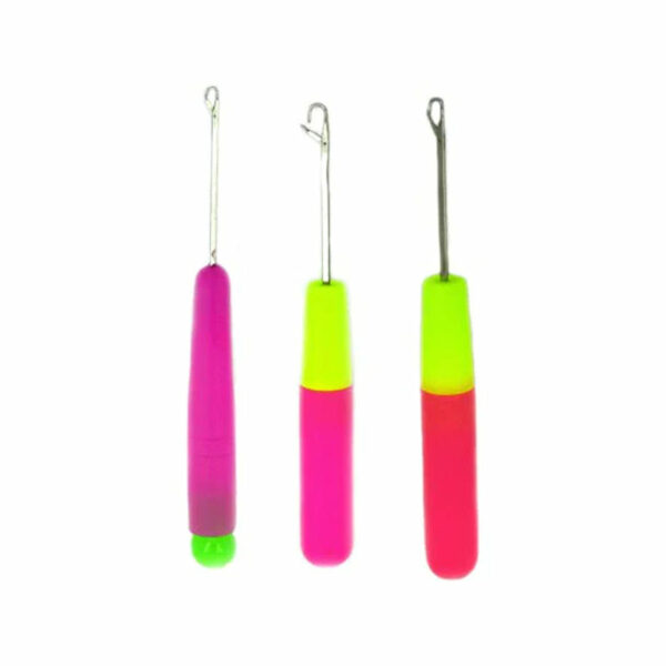 BRADAS- kit triplo de agulhas para trancas crochet (latch hook crochet needle)