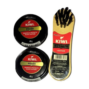 kiwi paste 2x50ml free brush black leather