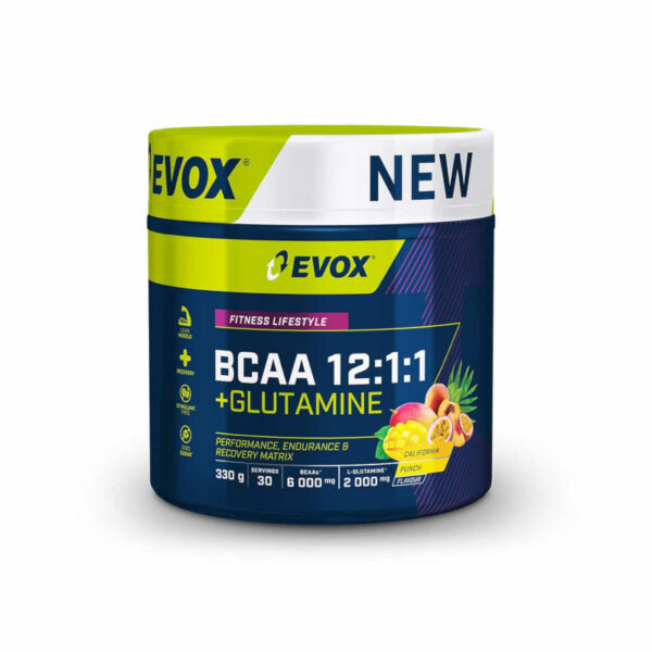EVOX BCAA +GLUTAMINE 12:1:1330G CALIFORNIA PUNCH