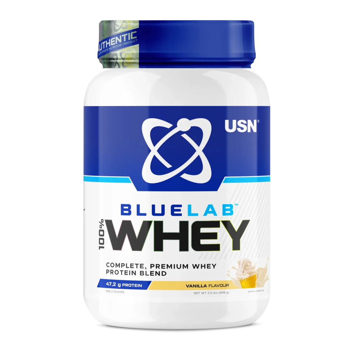 USN BLUELAB VAN 908G USN BLUELAB 100% WHEY 908GR VANILLA - Image 1