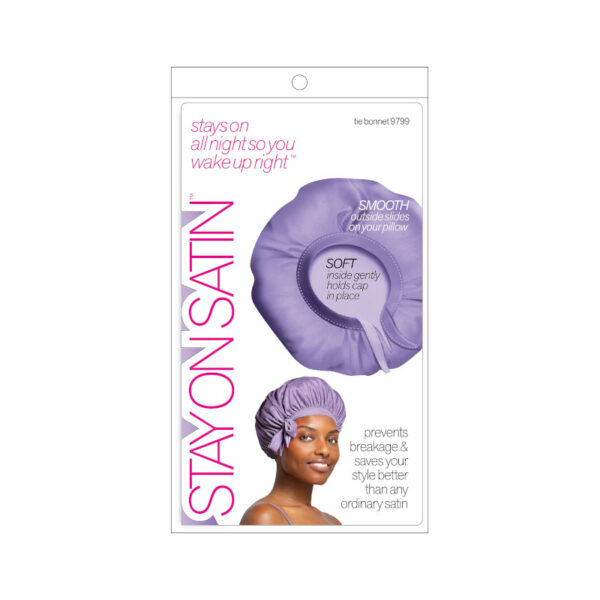 STAY ON SATIN touca de cetin tie bonnet (modelo fita de lado)