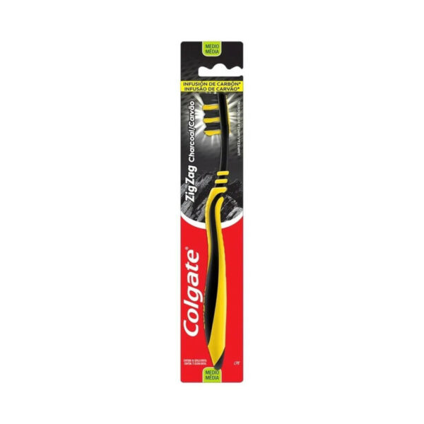 Escova Dent Colgate Zigzag Charcoal