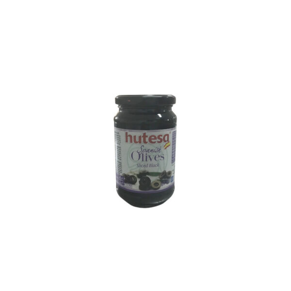 AZEITONAS PRETAS RODELAS HUTESA 350ML