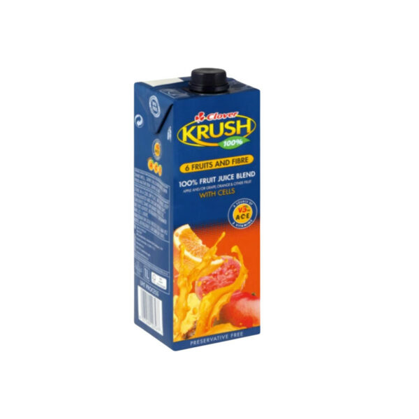 Sumo Krush 6 Frutas E Fibra Clover Pacote 1L