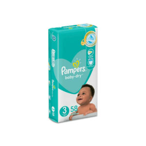 Fraldas PAMPERS ACTIVE BABY S3 58