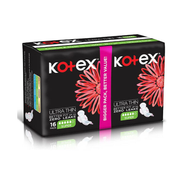 Kotex Pensos Ultra Super C/Abas 16Un