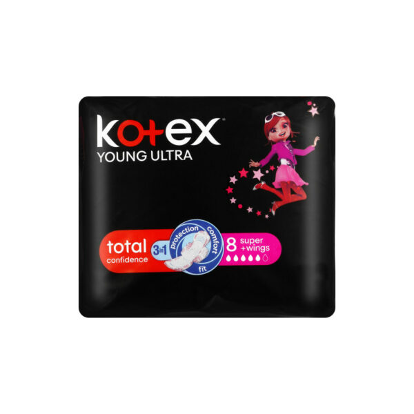 Kotex Pensos Ultra Super C/Abas 8Un