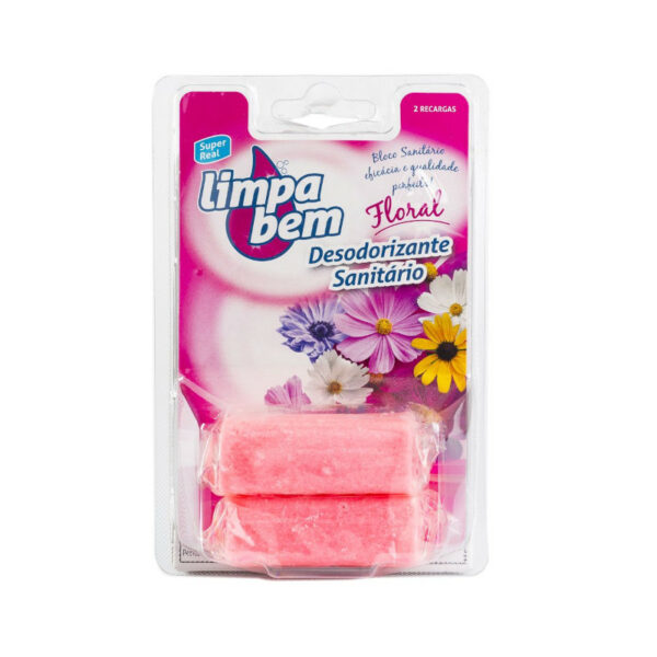 Limpa Bem Bloco Sanit. Floral 2x40g