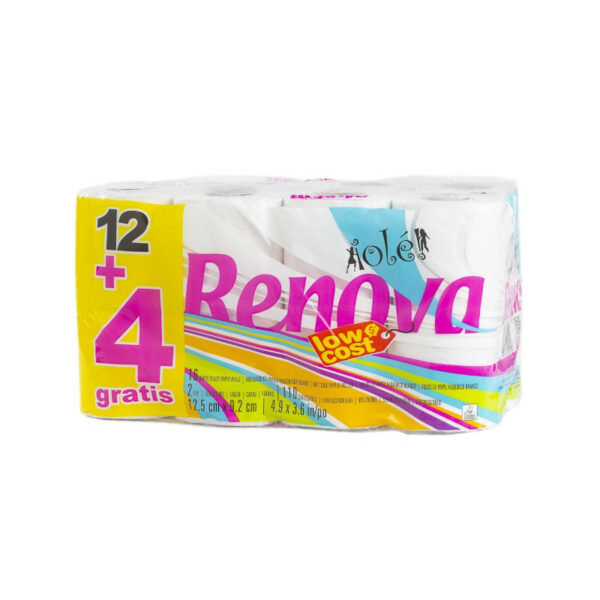 Renova Papel Higienico Ole 12+4Un