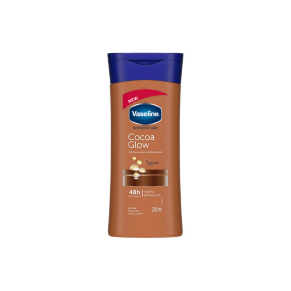 Vaseline Locao Cocoa Glow Dry Skin 200ml