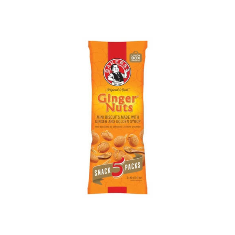 BAK1607 Bakers Bol. Ginger Nuts 5x40g - Image 1