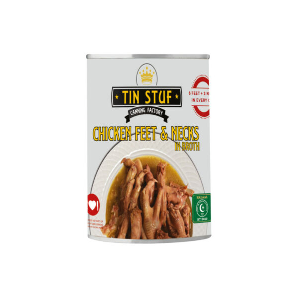 Tin Stuf Chicken feet & Necks in Broth 200g