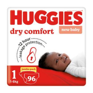 Fraldas Huggies New Baby Jumbo 96 nr 1-6kg