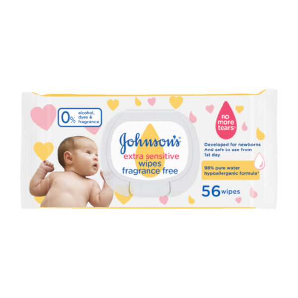 Wipes Johnsons Extra Sensitive 56un