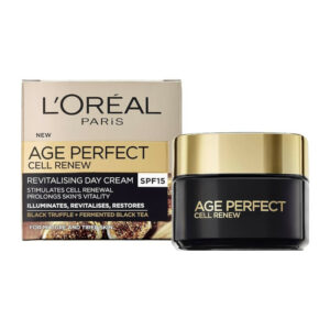 Loreal Paris - Age Perfect - Cell Renew - Revitalising Day Cream - Spf15 - Black Truffle + Fermented Black Tea 50ml