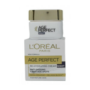 Loreal Age Perfect - Re-Hydrating Cream - Soya-Ceramide + Melanin Block - Night 50ml