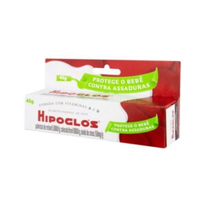 Hipoglos - Palmiato de Retinol 5000UI/g - Colecaciferol 900UI/g - Oxido de zinco 150mg/g  - Barreira Branca Original 45g