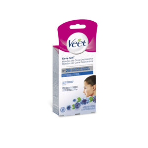 Veet - Bandas De Cera Depilatoria - 28 Dias de suavidade - Peles Sensiveis - Facial