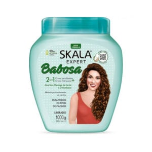 Skala Expert - Babosa Hidronutritivo - 2em1 - Creme Para Pentear + Creme Hidratante - Aloe Vera, Manteiga De Karite e D-Panthenol - Para Todos Tipos De Cachos 1000g