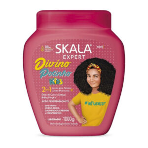 Skala Expert - Divino Potinho - KIDS - 2 em 1 - Creme para pentear + Hidratante - Oleo de coco e Linhaca 1000g
