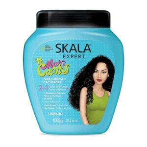 Skala Expert - Mais Cachos - Crespas e Cacheadas - 2em1 - Creme Para Pentear + Crème Hidratante - D-Panthenol, Oleo De Ricino e Manteiga De Karite 1000g
