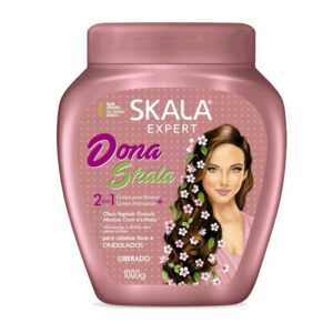 Skala Expert - Dona Skala - 2em1 - Creme Para Pentear + Creme Hidratante - Oleos Vegetal, Girassol, Abacate, Coco e Linhaca - Para Cabelos Lisos e Ondulados 1000g