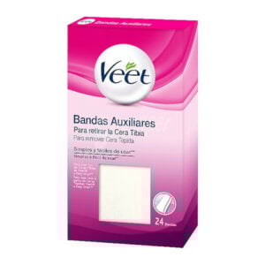 Veet - Bandas Auxiliares - Para Remover Cera Tepida - 24 Bandas