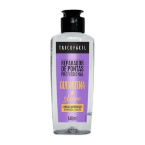 TricoFAcil - Condicionador Reparador de Pontas Profissional - Queratina + Silicone - Cabelos quebradicos  140ml
