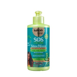 Salon Line - S.O.S Cachos - Babosa - Ondulados e Cacheados - Creme Para Pentear - Brilho Extremo  300ml