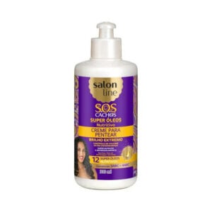 Salon Line - S.O.S Cachos - Super Óleos - Nutritivo - Creme Para Pentear - Brilho Extremo  300ml