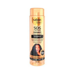 Salon Line - S.O.S Cachos Radiance - Brilho Absoluto - Shampoo - Couro Cabeludo, Hidratação, Super Fortalecimento, Reparação e Cutículas Seladas  300ml