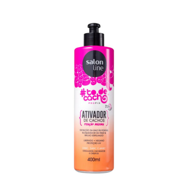 Salon Line - #todecacho - PROFIX - {Ativador de Cachos, Fixação Máxima} - Liberado, Vegano, Proteção UV - Ondulados, Cacheados e Crespos  400ml