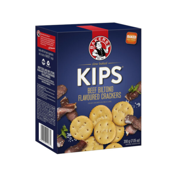 BAKERS Kips Beef Biltong crackers 200g