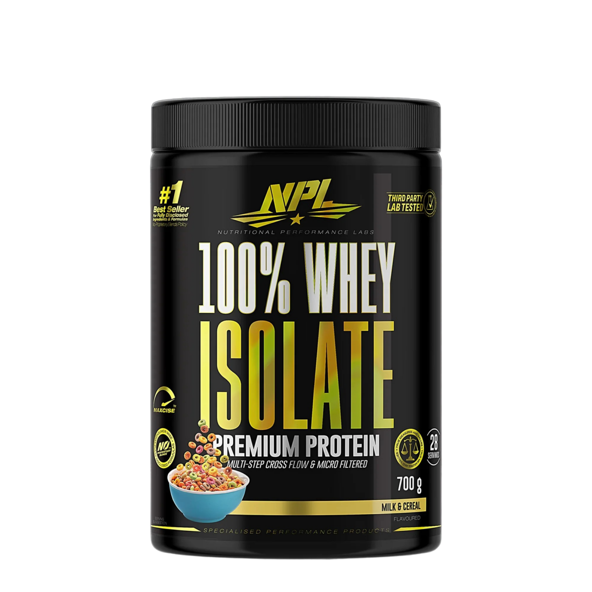 npl100_wheyisolatemilk NPL 100% WHEY PROTEIN ISOLATE 700GR MILK & CEREAL - Image 1