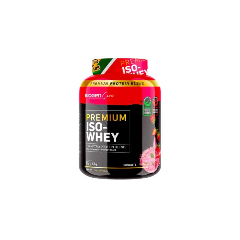 6009544932307 BIOGEN PREMIUM ISO WHEY 1.5KG STRAWBERR - Image 1